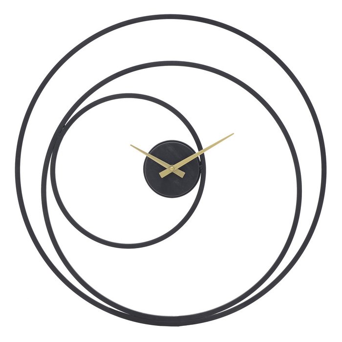 Часы настенные с кварцевым механизмом черного цвета