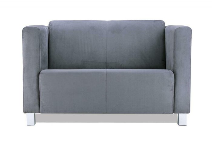 Прямой диван Милано Комфорт серого цвета