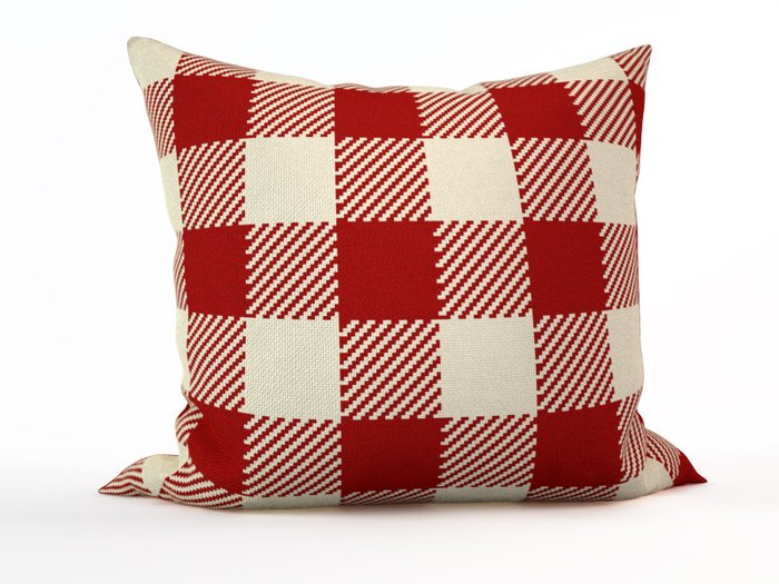Декоративная подушка: Красные квадраты