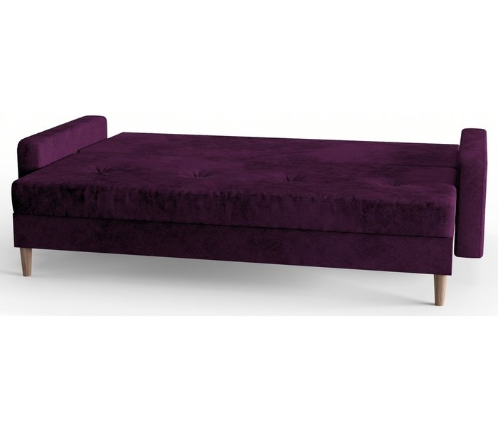 Диван-кровать из велюра Basel фиолетового цвета - лучшие Прямые диваны в INMYROOM