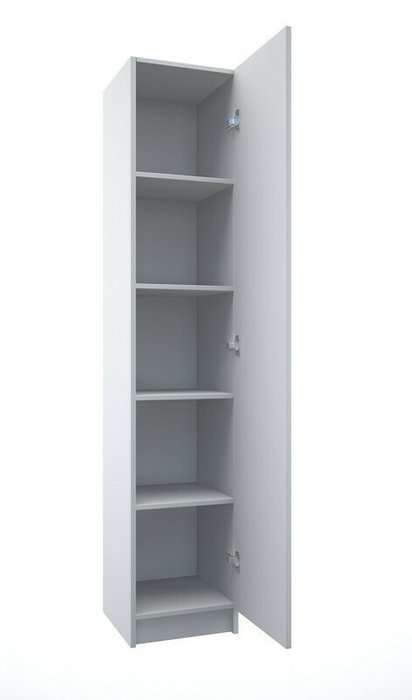 Шкаф узкий закрытый белого цвета - купить Шкафы распашные по цене 5499.0