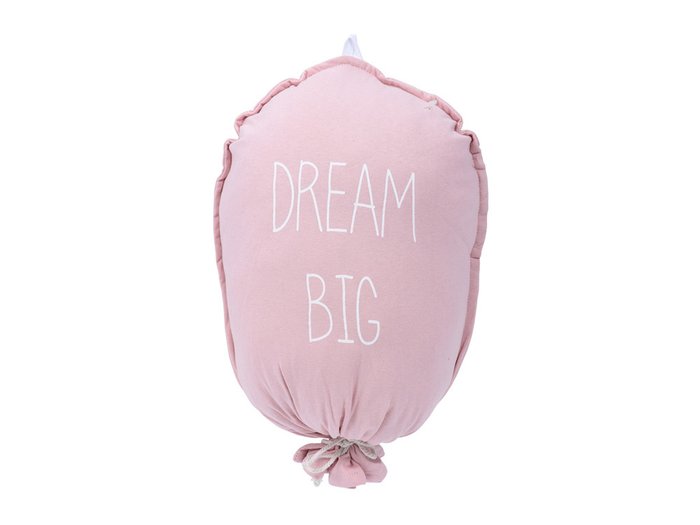 Подушка декоративная Dream big розового цвета 