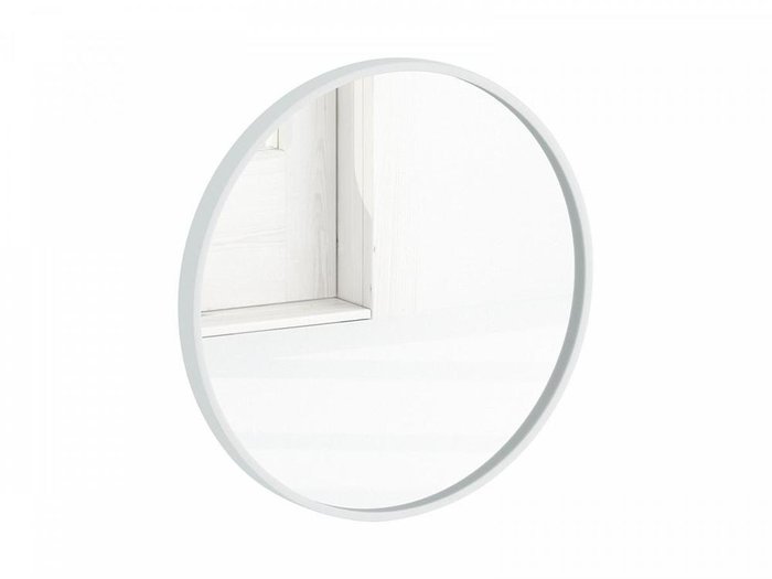 Настенное зеркало Focus 50х50 в раме белого цвета