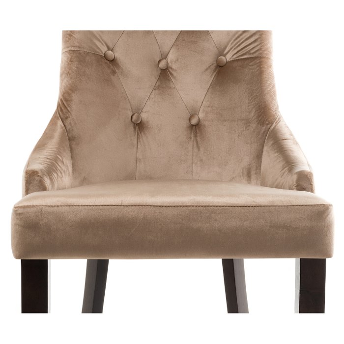 Стул Elegance dark walnut fabric beige бежевого цвета - лучшие Обеденные стулья в INMYROOM