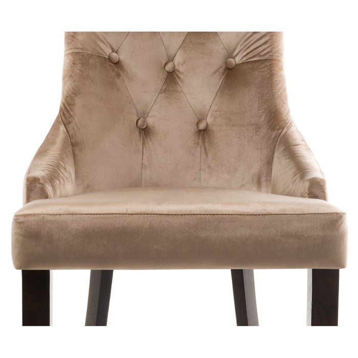 Стул Elegance dark walnut fabric beige бежевого цвета - лучшие Обеденные стулья в INMYROOM Стул Elegance dark walnut fabric beige бежевого цвета - лучшие Обеденные стулья в INMYROOM