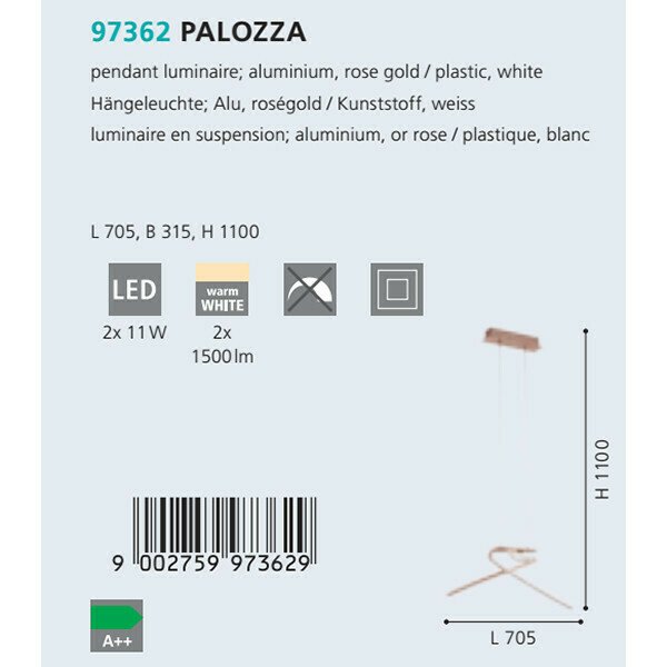 Подвесной светодиодный светильник Palozza  - купить Подвесные светильники по цене 25290.0
