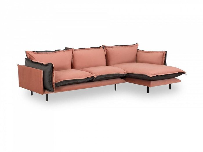 Угловой диван Barcelona кораллово-серого цвета - купить Угловые диваны по цене 179520.0