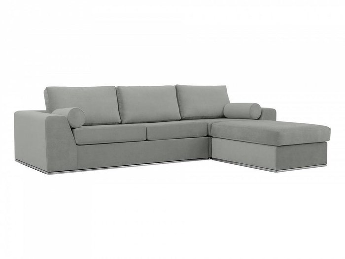 Угловой диван-кровать Igarka светло-серого цвета - лучшие Угловые диваны в INMYROOM