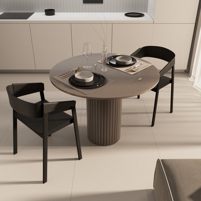 Обеденный стол Джесси серого цвета - купить Обеденные столы по цене 56200.0