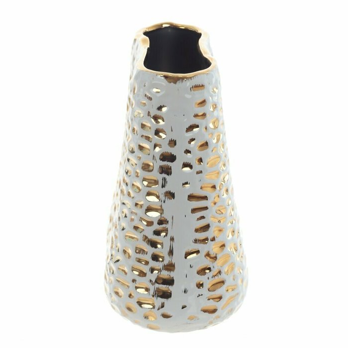 Фарфоровая ваза бело-золотого цвета - купить Вазы  по цене 2903.0