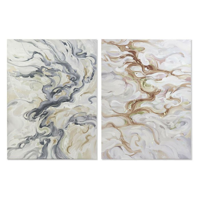 Картина Абстракция Позолоченный 90 x 3 x 120 cm современный (2 штук)