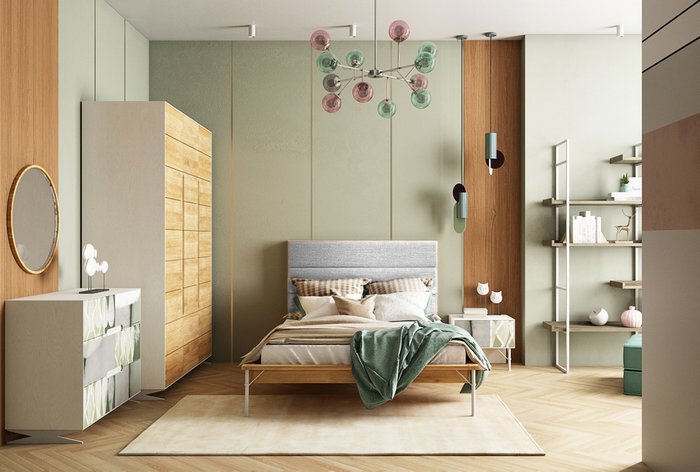 Кровать Extera 160х200 серо-коричневого цвета - лучшие Кровати для спальни в INMYROOM