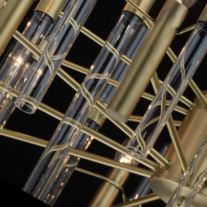 Подвесная люстра Альгеро со стеклянными элементами - лучшие Подвесные люстры в INMYROOM