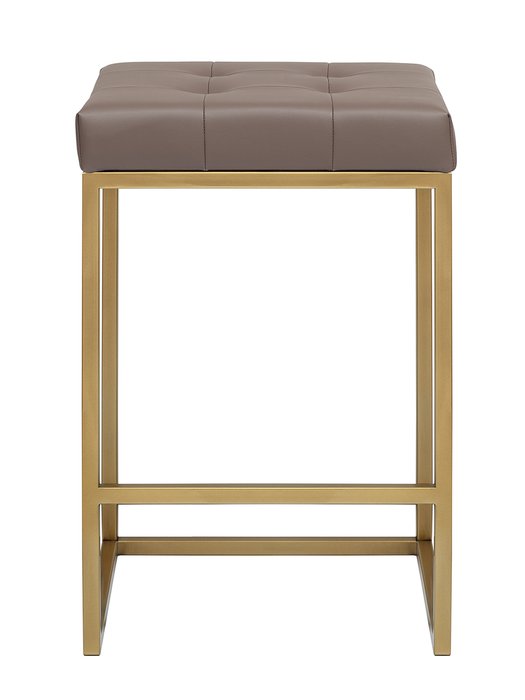 Стул полубарный Soho серо-коричневого цвета с золотым основанием  - лучшие Барные стулья в INMYROOM