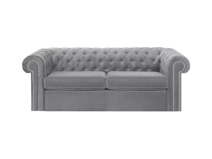 Диван-кровать Chesterfield темно-серого цвета