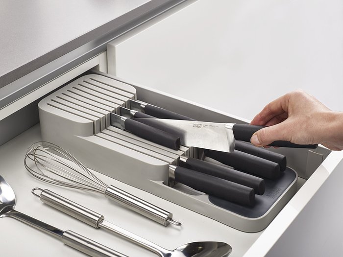 Органайзер для ножей DrawerStore компактный серого цвета - лучшие Аксессуары для кухни в INMYROOM