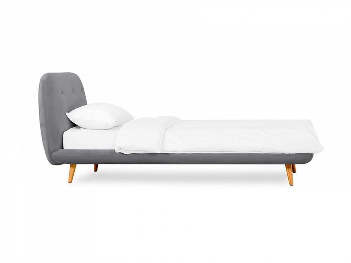 Кровать Loa 90х200 серого цвета - купить Кровати для спальни по цене 50040.0