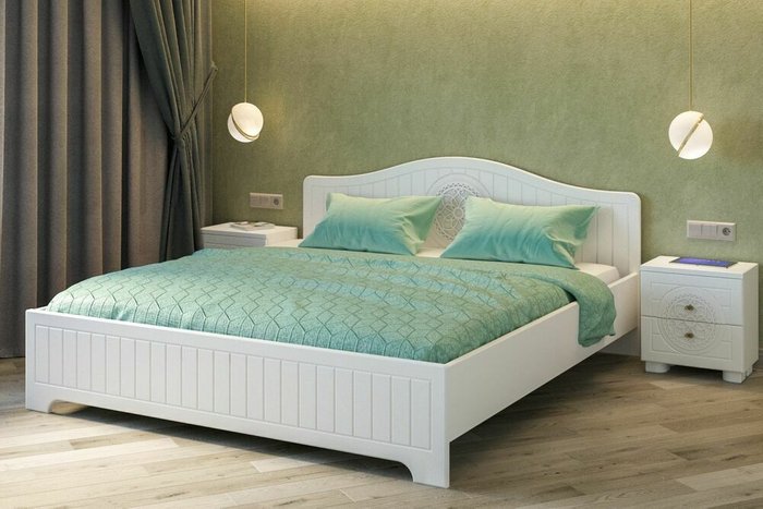 Кровать Монблан 180х200 белого цвета - купить Кровати для спальни по цене 35398.0
