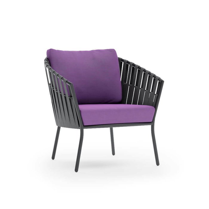 Кресло садовое Бора-бора серо-фиолетового цвета