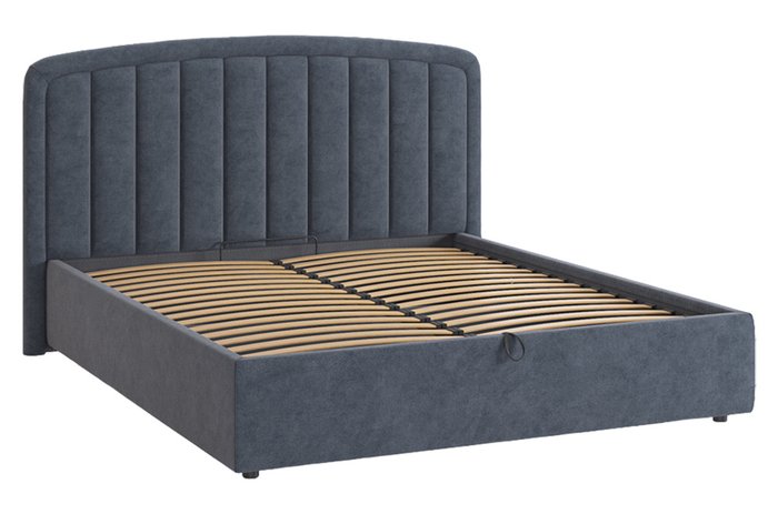 Кровать Сиена 2 180х200 темно-синего цвета с подъемным механизмом - купить Кровати для спальни по цене 35580.0