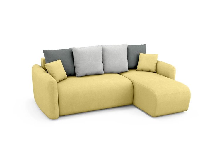Угловой Диван-кровать Arti правый желтого цвета - лучшие Угловые диваны в INMYROOM