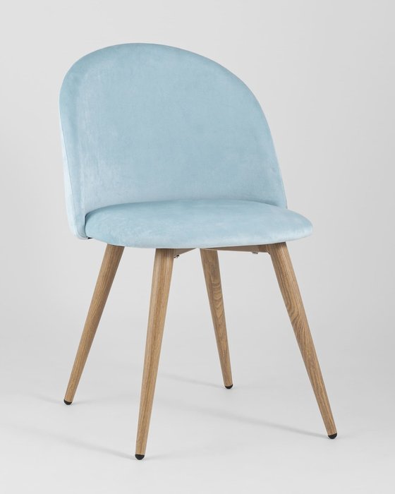 Стул Лион велюр пыльно-голубого цвета - купить Обеденные стулья по цене 5490.0