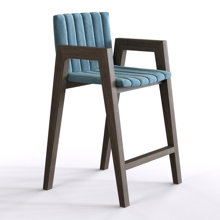 Полубарный стул FIve коричнево-голубого цвета