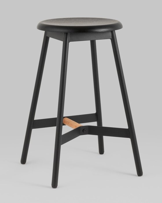 Стул полубарный Knobb черного цвета - купить Барные стулья по цене 10490.0
