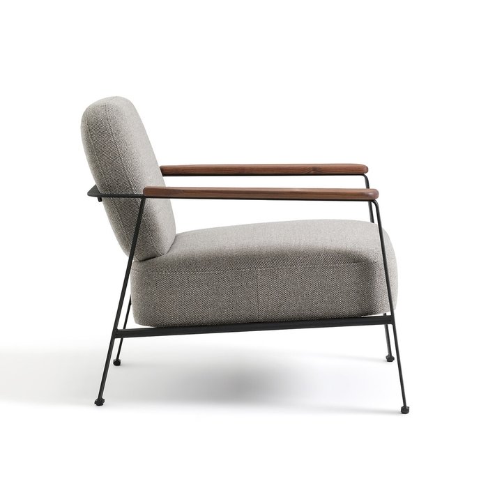 Кресло из плетеной ткани меланж Abraxas серого цвета - лучшие Интерьерные кресла в INMYROOM