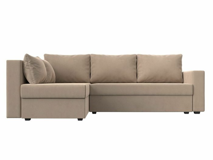 Угловой диван-кровать Мансберг бежевого цвета левый угол - купить Угловые диваны по цене 42999.0