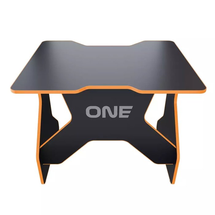 Игровой компьютерный стол One черно-оранжевого цвета