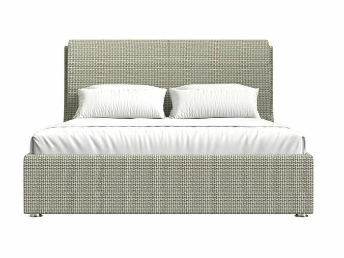 Кровать Принцесса 200х200 бежево-серого цвета с подъемным механизмом - купить Кровати для спальни по цене 97999.0