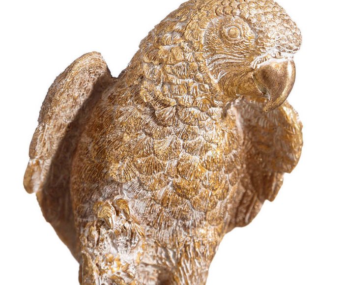 Декор настольный Попугай золотого цвета - купить Фигуры и статуэтки по цене 4680.0