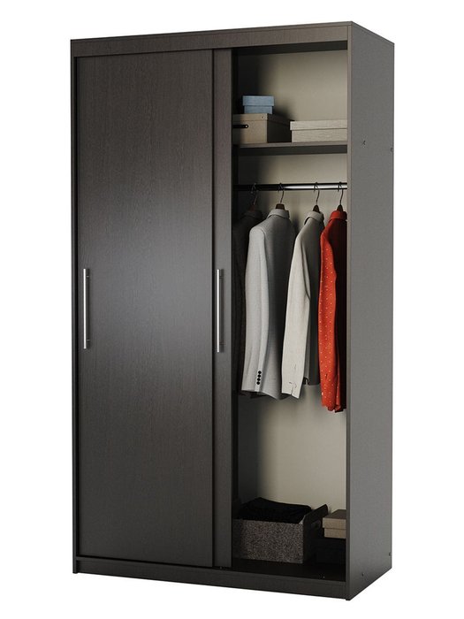 Шкаф-купе Уют 140 цвета венге - лучшие Шкафы-купе в INMYROOM Шкаф-купе Уют 140 цвета венге - лучшие Шкафы-купе в INMYROOM