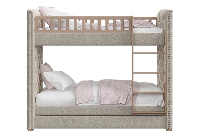 Двухъярусная кровать Elit Soft 90х200 бежевого цвета - купить Двухъярусные кроватки по цене 144900.0