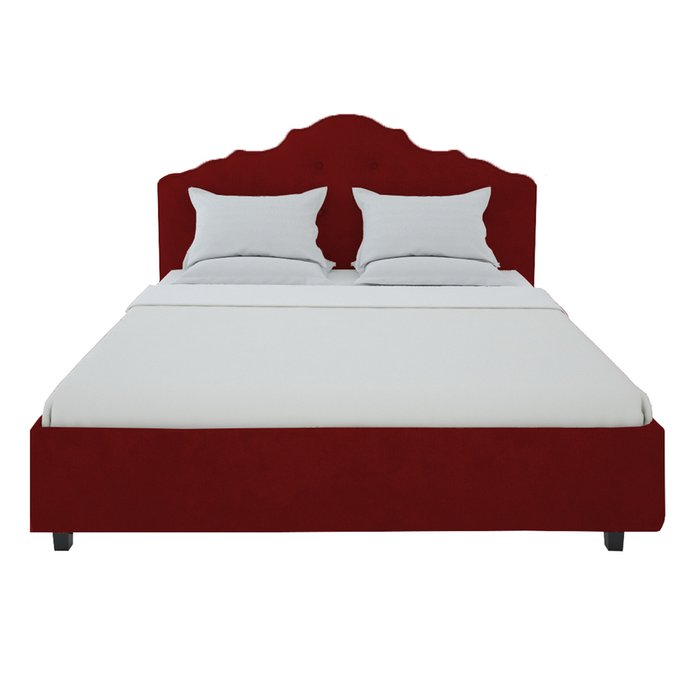 Кровать Palace Велюр Красный 200x200 - лучшие Кровати для спальни в INMYROOM