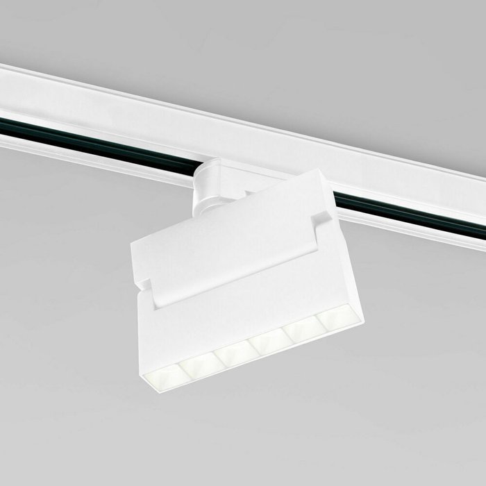 Трековый светодиодный светильник для трехфазного шинопровода Garda белого цвета - лучшие Трековые светильники в INMYROOM