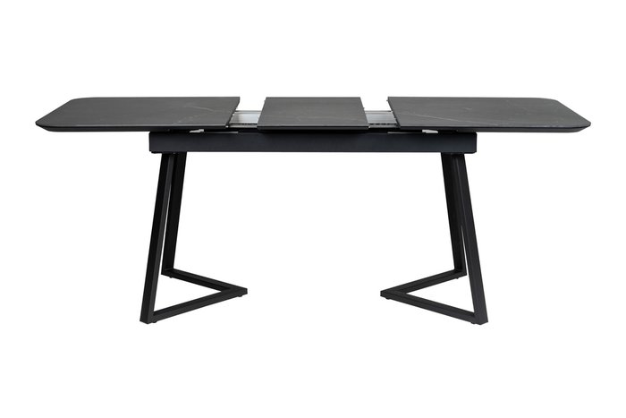 Раздвижной обеденный стол Роналдо 120 черного цвета - лучшие Обеденные столы в INMYROOM Раздвижной обеденный стол Роналдо 120 черного цвета - лучшие Обеденные столы в INMYROOM