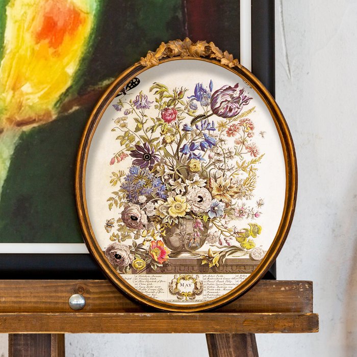 Репродукция на холсте 12 месяцев цветения, версия Май, в раме Тиффани - купить Картины по цене 3100.0