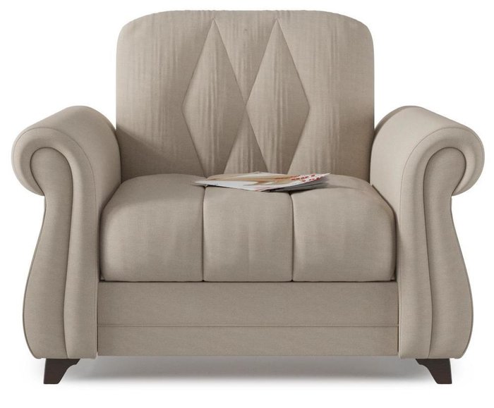 Кресло Эвора бежевого цвета - купить Интерьерные кресла по цене 12050.0