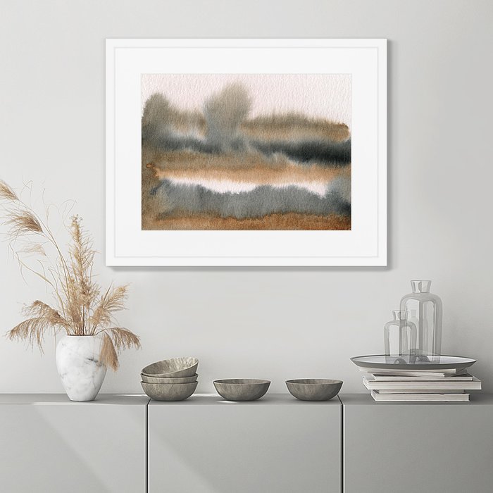Репродукция картины в раме Lake in late autumn - лучшие Картины в INMYROOM