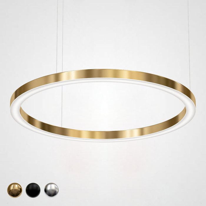 Подвесной светильник Light Ring Horizontal D120 золотого цвета 