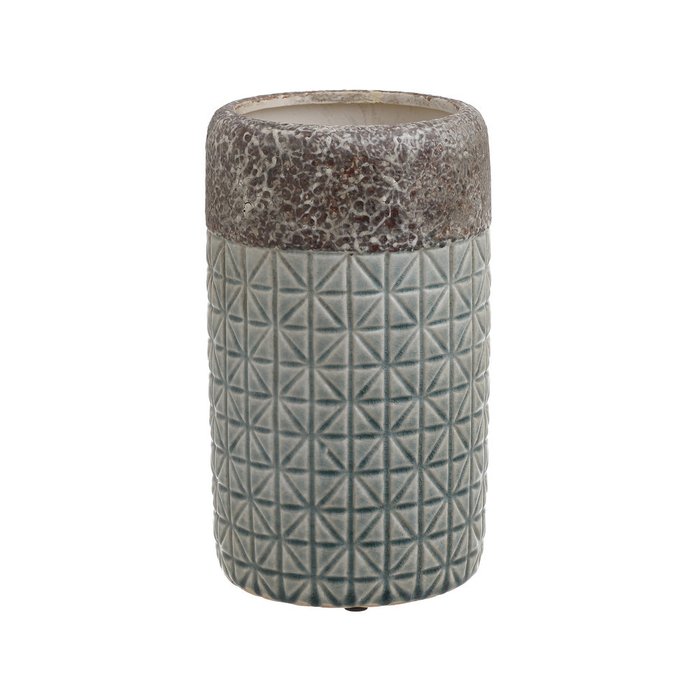 Керамическая ваза серо-бирюзового цвета