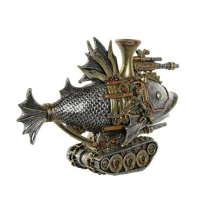 Декоративная фигура Серый Разноцветный Рыба 31,5 x 9 x 22 cm - купить Фигуры и статуэтки по цене 5758.0