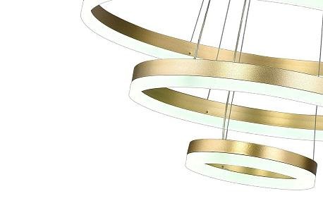 Подвесная светодиодная люстра High-Tech Led Lamps золотого цвета - купить Подвесные люстры по цене 32230.0 Подвесная светодиодная люстра High-Tech Led Lamps золотого цвета - купить Подвесные люстры по цене 32230.0
