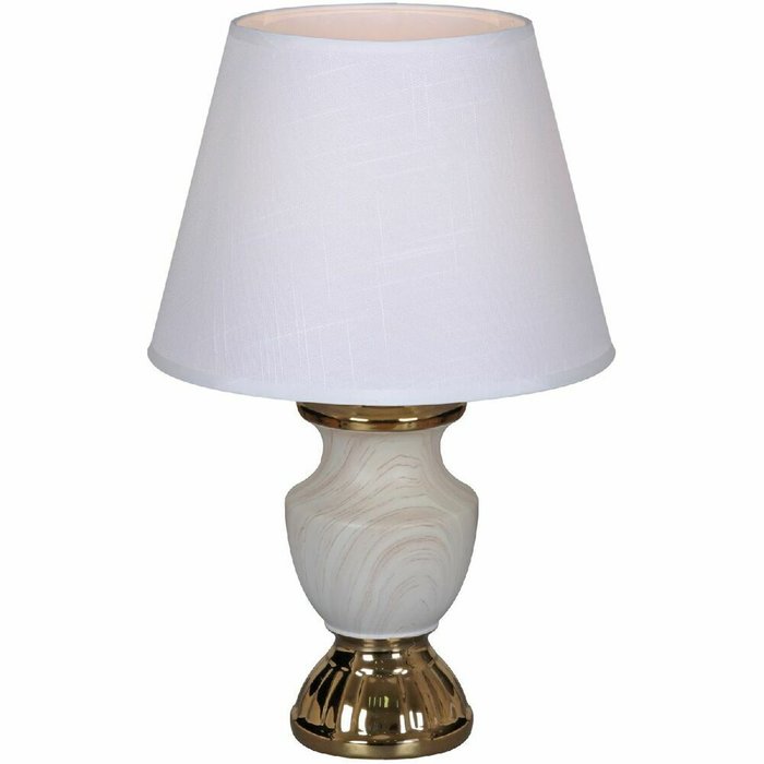 Настольная лампа 30195-0.7-01 (ткань, цвет белый)