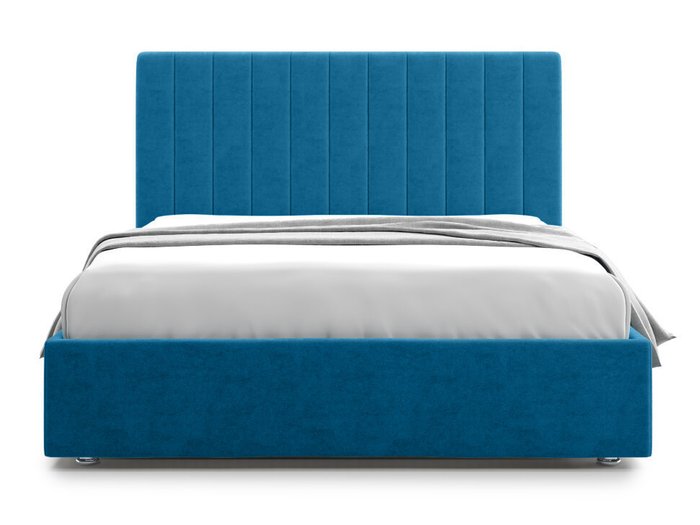 Кровать Premium Mellisa 160х200 синего цвета с подъемным механизмом - купить Кровати для спальни по цене 58000.0