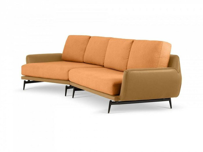 Угловой диван Ispani оранжево-коричневого цвета