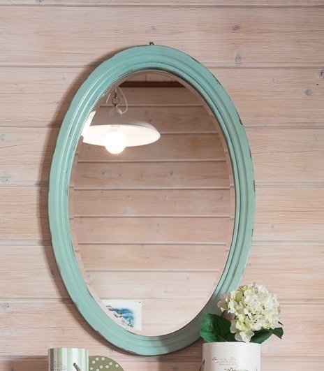 Овальное зеркало голубого цвета - лучшие Настенные зеркала в INMYROOM