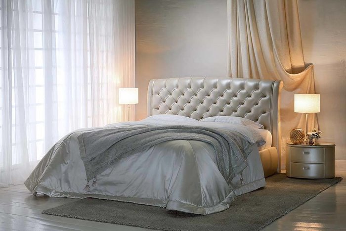 Кровать "Letto GM 18" с обивкой из экокожи или велюра 160х200 см - лучшие Кровати для спальни в INMYROOM Кровать "Letto GM 18" с обивкой из экокожи или велюра 160х200 см - лучшие Кровати для спальни в INMYROOM